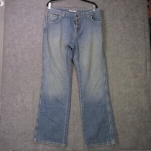 Tommy Hilfiger Jeans Womens 12 Blue Cowboy Fit Bootcut Button Fly Denim